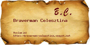 Braverman Celesztina névjegykártya